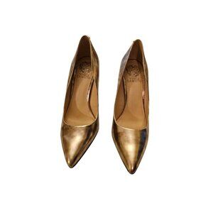 Vince Camuto Metallic Gold Pointed-Toe Stiletto Heels Womens Size 8